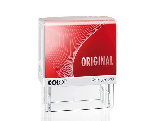 COLOP Stempel Printer 20/L ORIGINAL fertiger Lagertext, mit rotem Abdruck