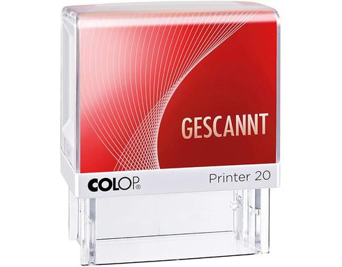 COLOP Stempel Printer 20/L GESCANNT fertiger Lagertext, mit rotem Abdruck