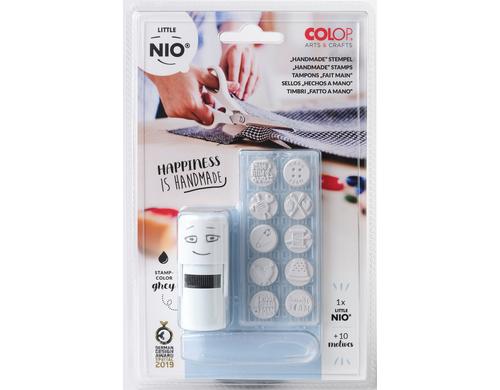 COLOP Little NIO Handmade 10 versch. Stempelplatte + Stempelkissen