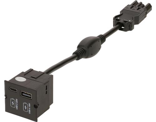 Bachmann Custom Modul, USB A/C Charger 1x USB-A Buchse 18W 1x USB-C Buchse 22W