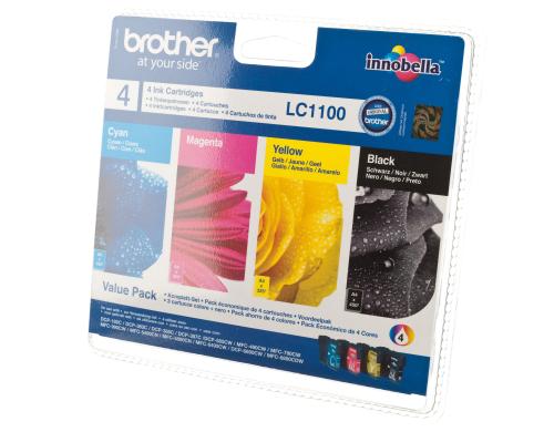 Brother Kombipack,4 Patronen, LC-1100VALBP LC-1100M, LC-1100BK, LC-1100Y, LC-1100C