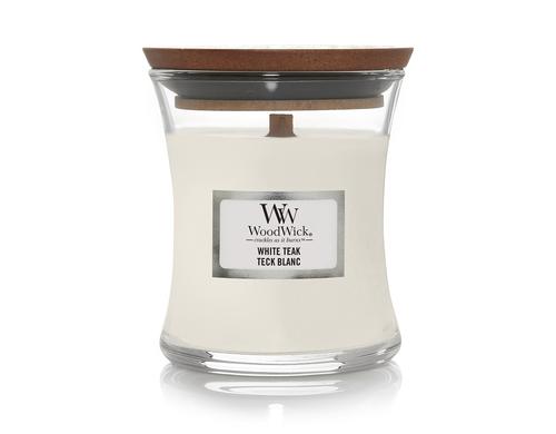 Woodwick White Teak Medium Jar