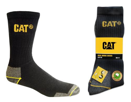 CAT Workwear Socks Black ,3pack,Grsse 41-45