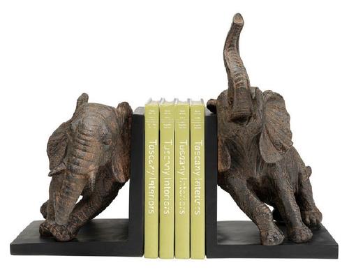 Kare Buchsttze Elefanten, 2 Stck Polyresin, 25x31x21 cm (HxBxT), Antirutsch