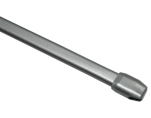 Gardinia Vitragestange flachoval 11 mm Silber, 40-65 cm, ausziehbar, 2 Stck