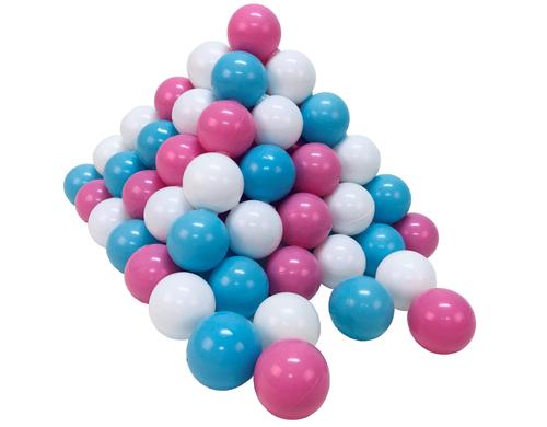 Blleset ca. 6 cm - 100 balls rose/creme/lightblue