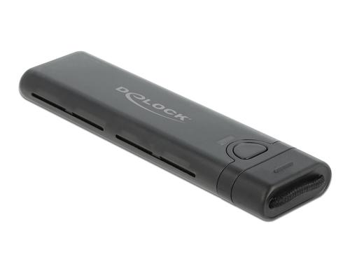 Delock M.2 NVME&SATA zu USB Gehuse Typ-C USB3.2 Gen2, 10Gbps, werkzeugfrei