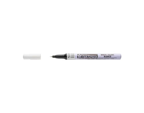 Sakura Lackmarker Pen-Touch Extrafein 0.7mm Wasserfest, Lichtbestndig, Farbe: Weiss
