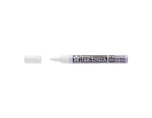 Sakura Lackmarker Pen-Touch Mittel 2.0mm Wasserfest, Lichtbestndig, Farbe: Weiss