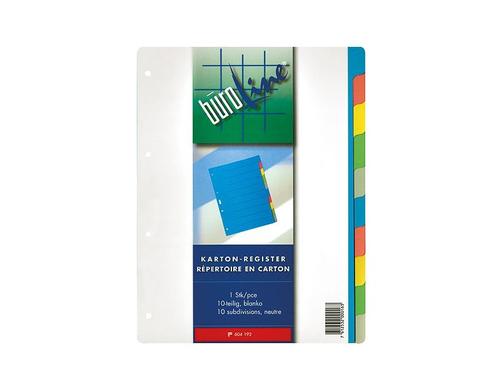 Broline Register Karton farbig, 10-teilig, 1 Stck