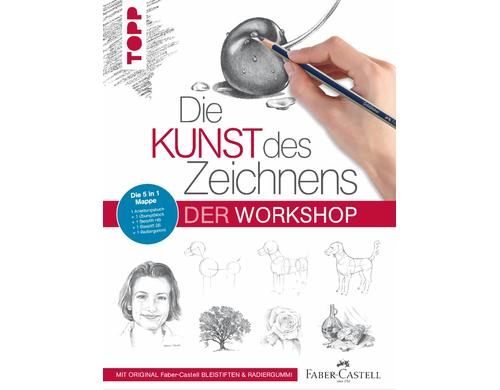 Topp Buch die Kunst des Zeichnens Workshop 80 Seiten, inkl. Bleistifte und Radiergummi