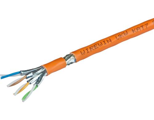 Wirewin Verlegekabel: S/FTP, 1km, orange Cat.7, AWG23, LSOH3, 1000Mhz, Cca s1a d1 a1