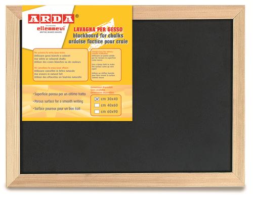 ARDA Blackboard 30x40cm Kunststoff-Kreidetafel mit Holzrahmen