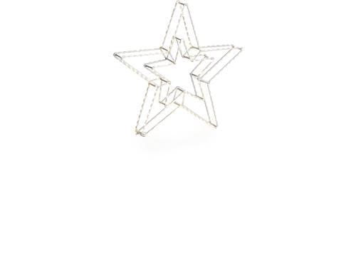 STT LED 3D Double Star Argento 38cm 280LED ww, D38cm, silver