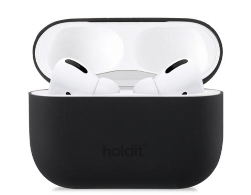 Holdit Silikon Airpods Pro Case Black fr Apple Airpods Pro