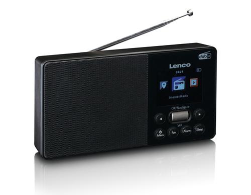 Lenco PIR-510, DAB+,Internet-Radio, Schwarz LCD-Display, Lithium Akku