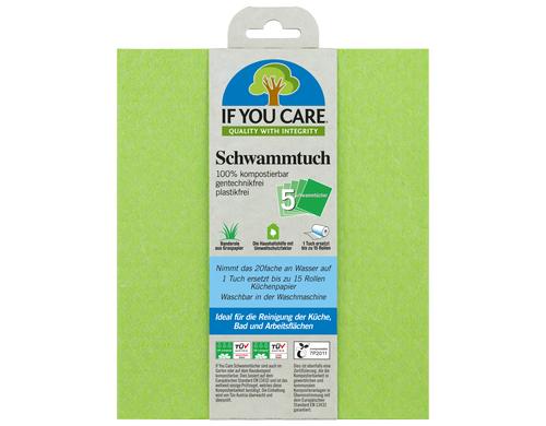 if you care Schwammtcher 5 Stck ungebleicht, unbeschichtet, kompostierbar