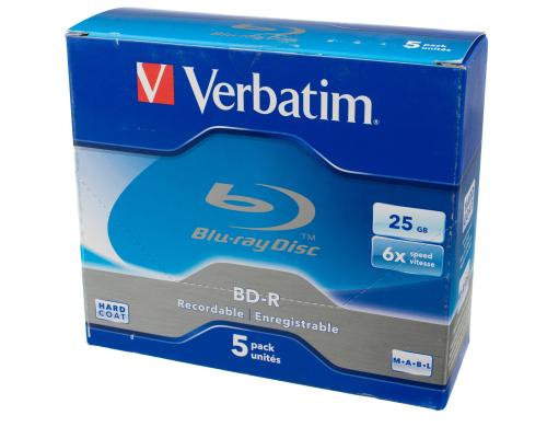 Verbatim BD-R 6x Single Layer 25GB 5-Pck. Blu-ray Scratchguard plus, Jewel Case