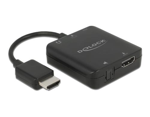Delock HDMI Audio 5.1 Extractor, 4K, 60Hz, TOSLINK, S/PIF, 3.5mm, USB, Reverse support