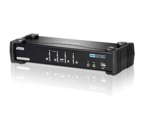 Aten CS1784A: DVI KVM Switch, 4 Port Dual Link(2560x1600), 2.1 Audio, USB2.0 Hub