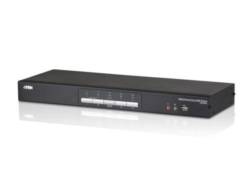 Aten CS1644: Dual-View DVI KVM Switch,4Port DVI&VGA support(2048x1536), Audio,2xUSB-Hub