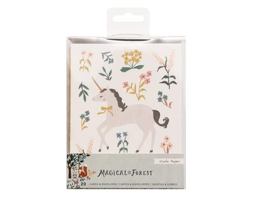 American Crafts Kartenset magical forest 40 Karten inkl. Couvert, 10 x 12.7 cm