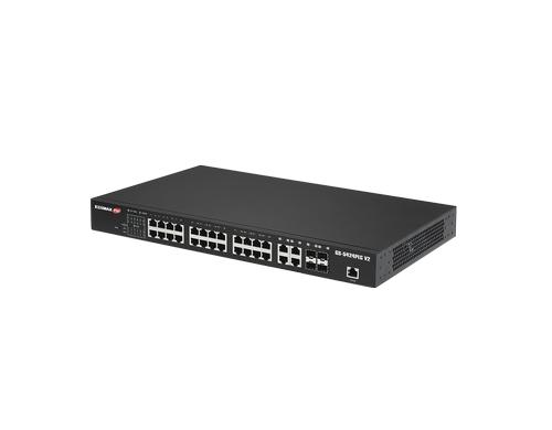 Edimax Pro GS-5424PLC V2:24 Port PoE+Switch Longrange, 4xSFP, PoE+ 400Watt PoE Budget