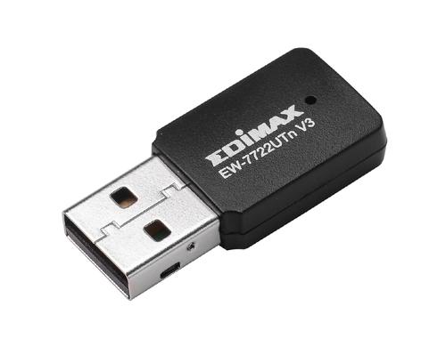 Edimax EW-7722UTN V3: WLAN-N USB Adapter WLAN 802.11b/g/n, 2.4GHz, 300Mbps