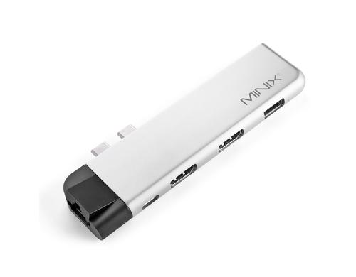 Minix NEO C-DH, Multiport Adapter fr MacBook Air und Pro, Silber