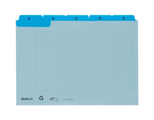 Biella Leitkarten A7 A-Z 25-teilig blau, 450 g/m2