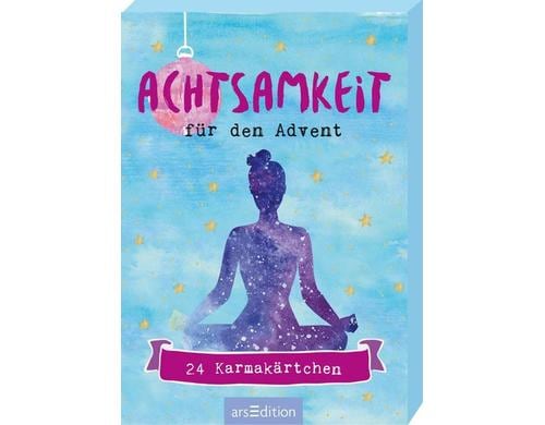 Ars Edition Adventskalender Achtsamkeit Kartenbox mit 24 Karmakrtchen