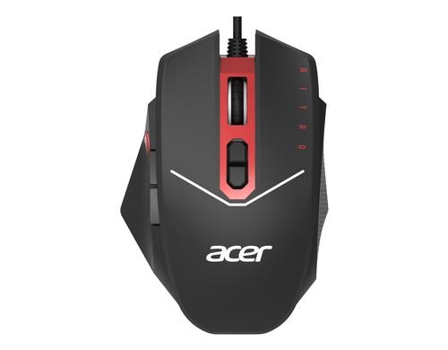Acer Nitro Gaming Maus NMW120, schwarz-rot Kabelgebunden, RGB, 8 Tasten, DPI-Switch