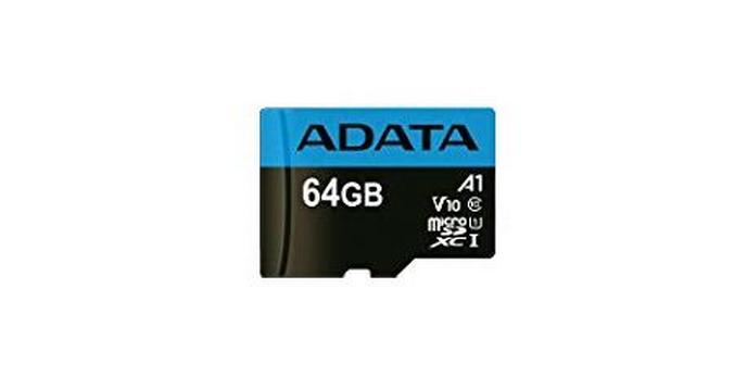 ADATA SDXC Card 64GB A1, Class 10 Bis zu 100 MB/25 MB pro Sek, -25 bis 85 C