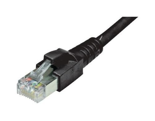 Dtwyler Patchkabel: S/FTP, 0.5m, schwarz Cat.6A, AWG26, 10Gbps, 500MHz