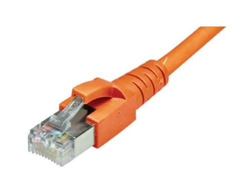 Dtwyler Patchkabel: S/FTP, 0.5m, orange Cat.6A, AWG26, 10Gbps, 500MHz