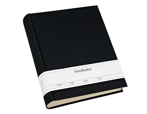 Semikolon Album  Large Schwarz 24.5 x 30.5cm, 130 Seiten(cremefarbig)