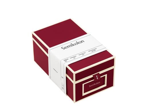 Visitenkartenbox burgundy 10.5x18x8.3cm  bis zu 480 Visitenkarten