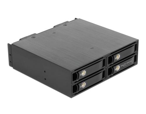 Delock 5.25 Wechselrahmen fr 4x2.5 fr U.2 NVMe SSD mit abschliessbaren Trays