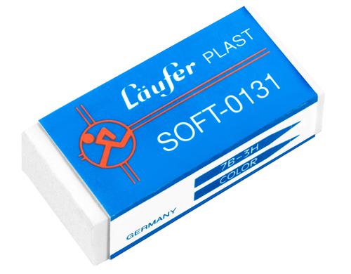Lufer Radiergummi Plast Soft 01310 Kunststoff,41x19x12 mm, 1 Stck