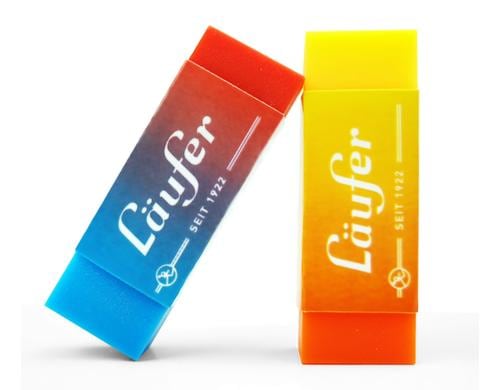 Lufer Radiergummi Plast Color Kunststoff, Blister  2 Stk
