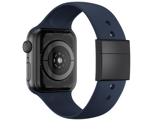 Apple Watch Band 40mm Dunkelblau mit schwarzem Verschluss