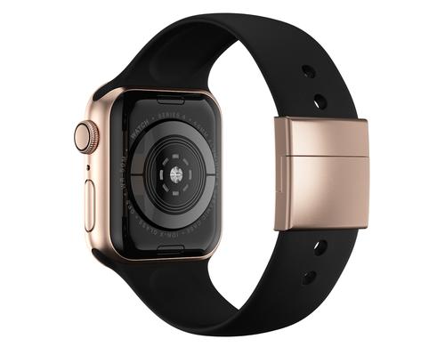Apple Watch Band 40mm Schwarz mit goldenem Verschluss