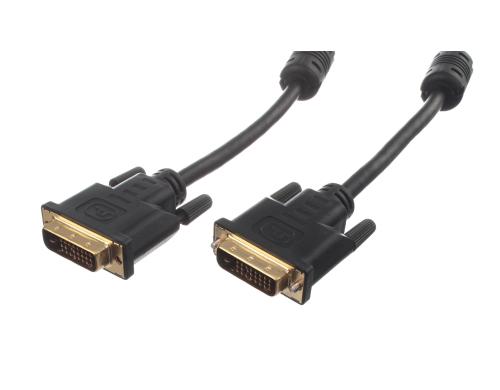 HDGear DVI-D Kabel: 1.5m, Dual-Link, Stecker 24+1 auf Stecker 24+1, schwarz
