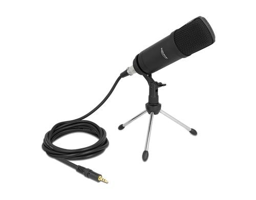 Delock Podcasting Mikrofon XLR& 3 Pin Klin. Kabel fr Smartphone& Tablet, 3.5mm Klinke
