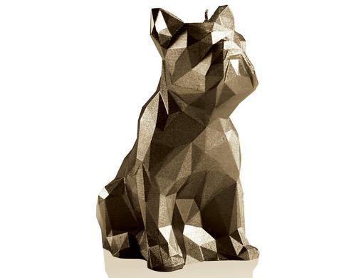 Candellana Kerze Bulldogge, Messing 15 x 7.5 x 13 cm, Brenndauer 24h