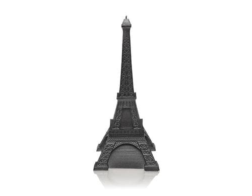 Candellana Kerze Eiffelturm, Grau (Stahl) 33 x 14.5 x 14.5 cm, Brenndauer 70h