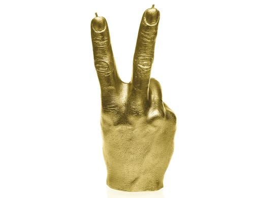 Candellana Kerze Hand Peace, Gold 22 x 9.6 x 8 cm, Brenndauer 30h