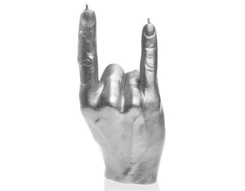 Candellana Kerze Hand Rock, Silber 19.2 x 8 x 9.2 cm, Brenndauer 30h