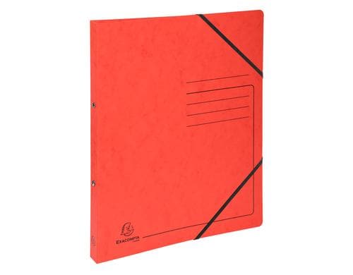 Exacompta Ringbuch Top Color 2 cm mit Gummiband, Format A4, Rot