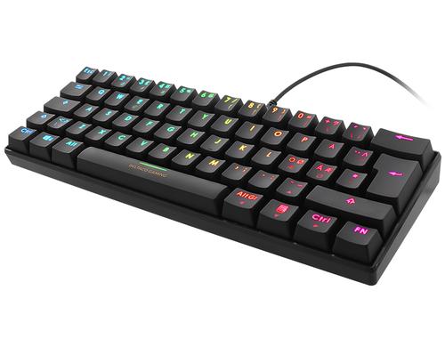 Deltaco TKL Gaming Keyboard mech RGB, black red switch, CH-Layout, mech, black